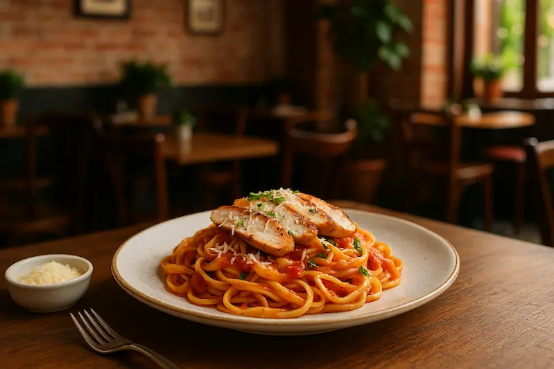 Bella Luna Trattoria restaurant interior with authentic Italian decor and warm ambiance